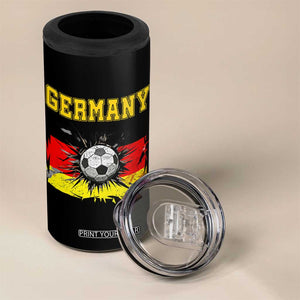 Germany Soccer Fan 4 in 1 Can Cooler Tumbler German Football Game Day Supporter