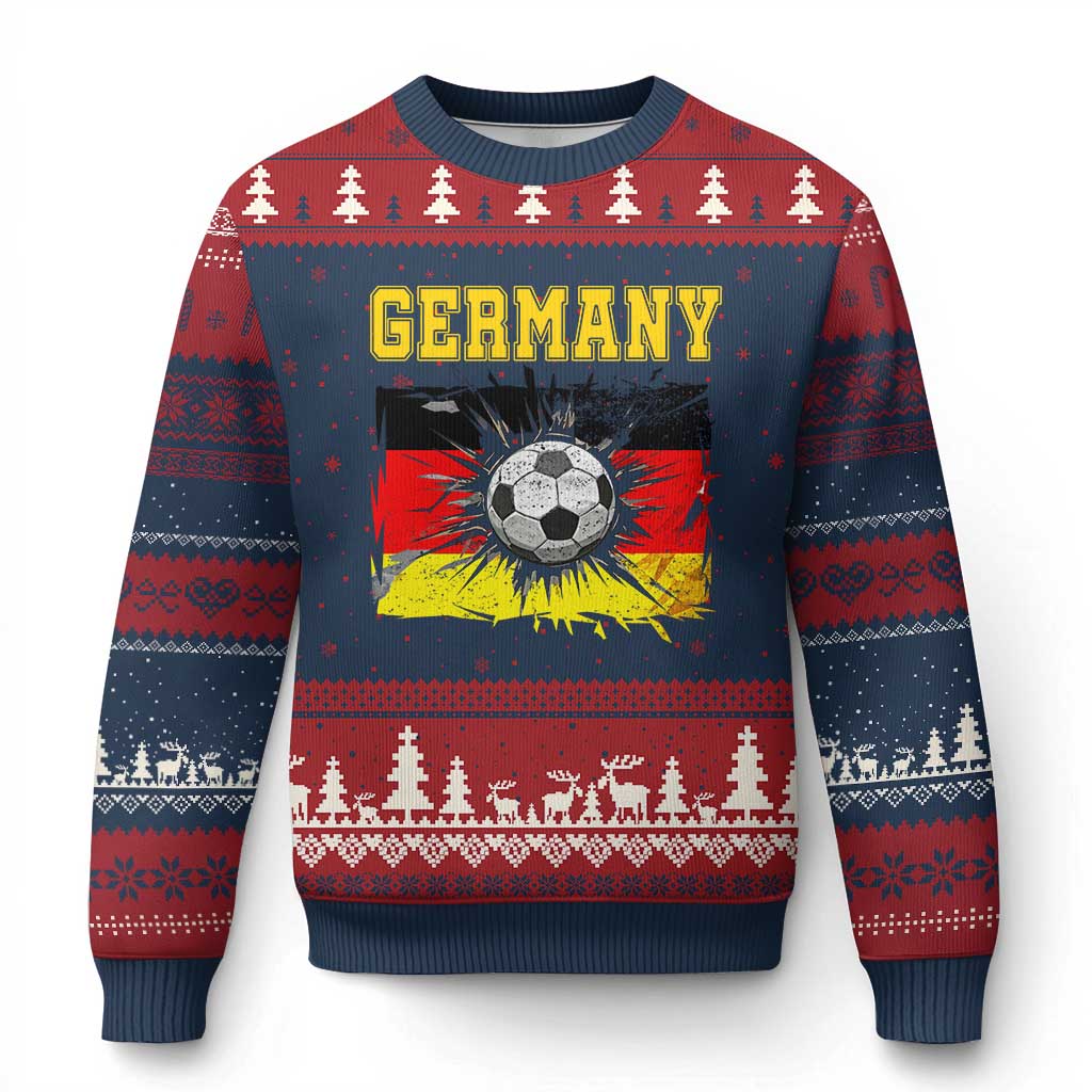 Germany Soccer Fan Ugly Christmas Sweater German Football Game Day Supporter