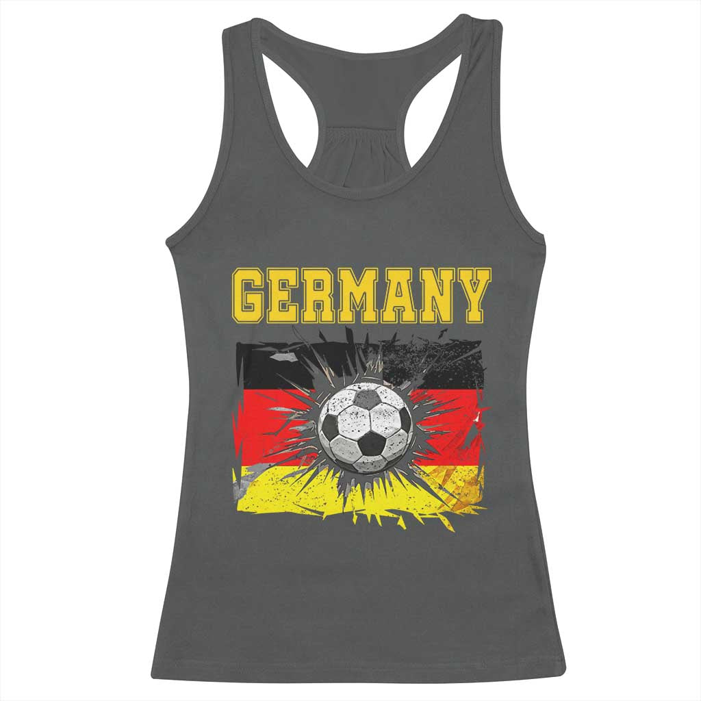 Germany Soccer Fan Racerback Tank Top German Football Game Day Supporter
