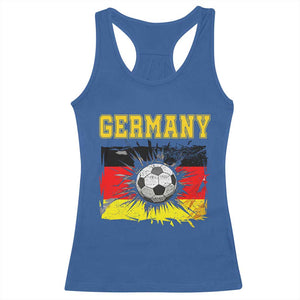 Germany Soccer Fan Racerback Tank Top German Football Game Day Supporter
