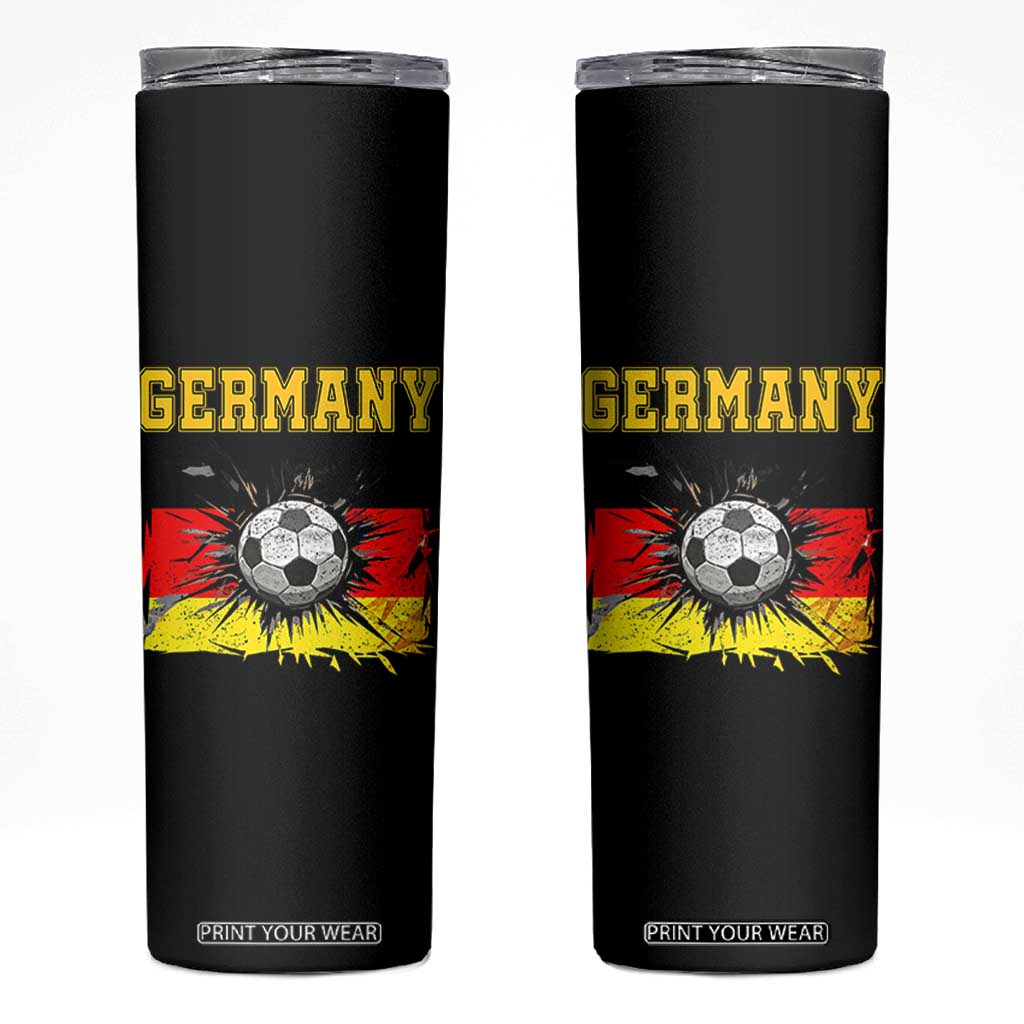 Germany Soccer Fan Skinny Tumbler German Football Game Day Supporter