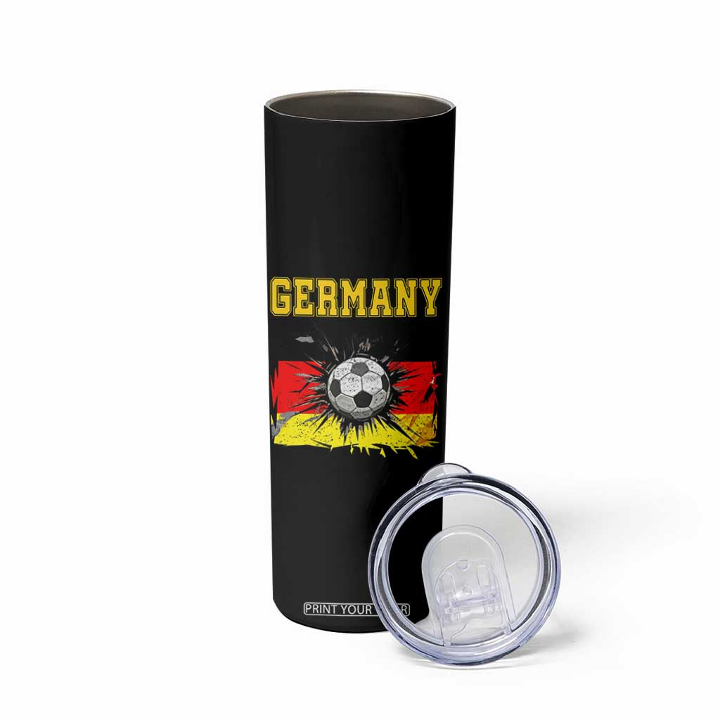 Germany Soccer Fan Skinny Tumbler German Football Game Day Supporter