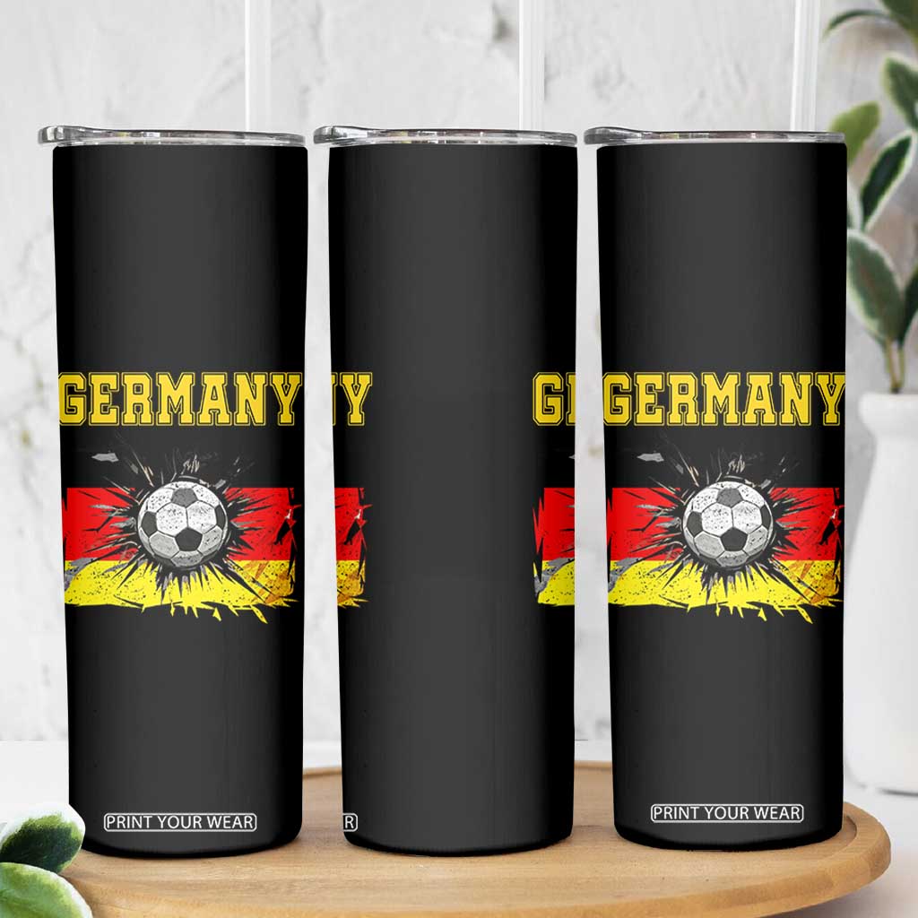 Germany Soccer Fan Skinny Tumbler German Football Game Day Supporter