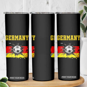 Germany Soccer Fan Skinny Tumbler German Football Game Day Supporter