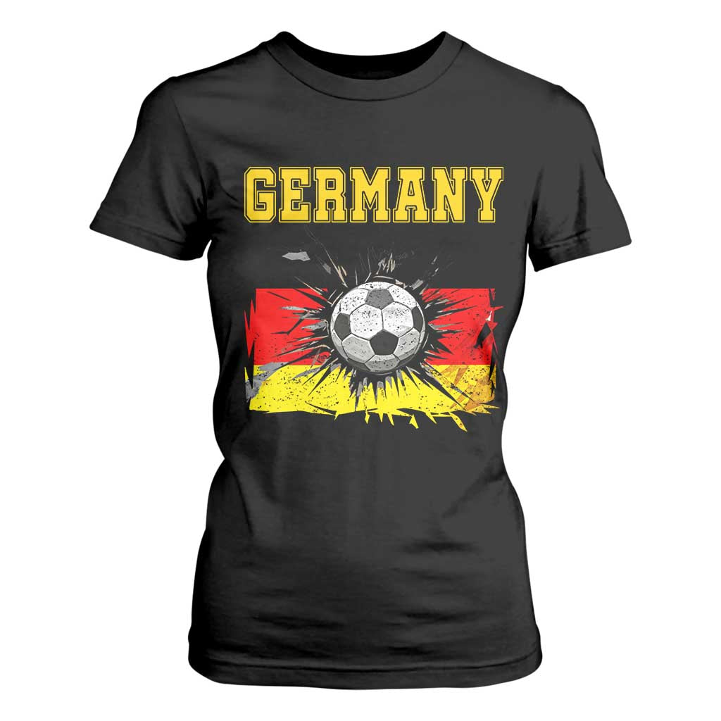 Germany Soccer Fan T Shirt For Women German Football Game Day Supporter