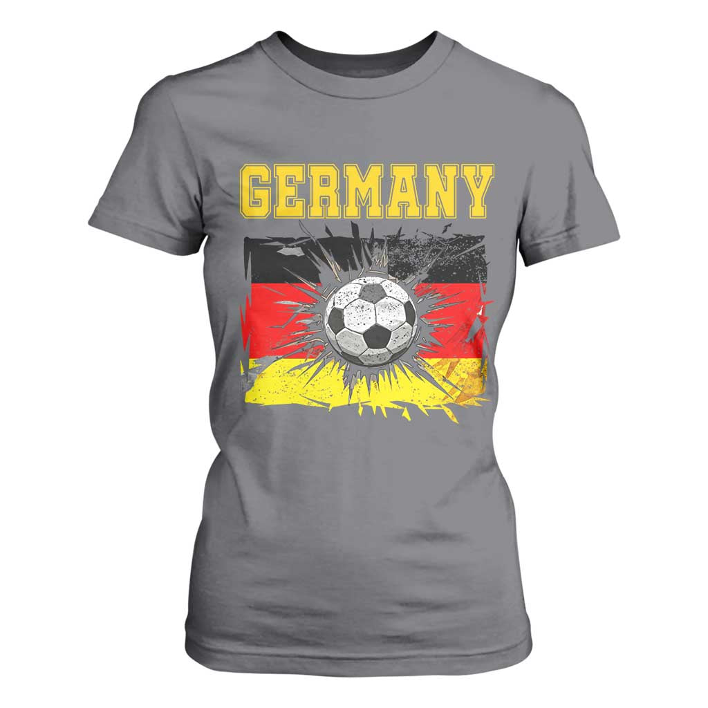 Germany Soccer Fan T Shirt For Women German Football Game Day Supporter