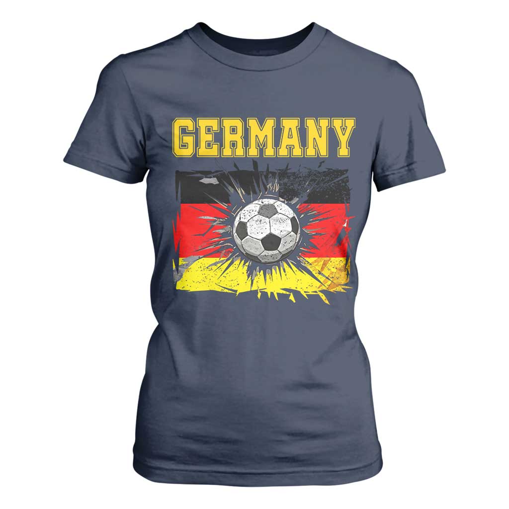 Germany Soccer Fan T Shirt For Women German Football Game Day Supporter