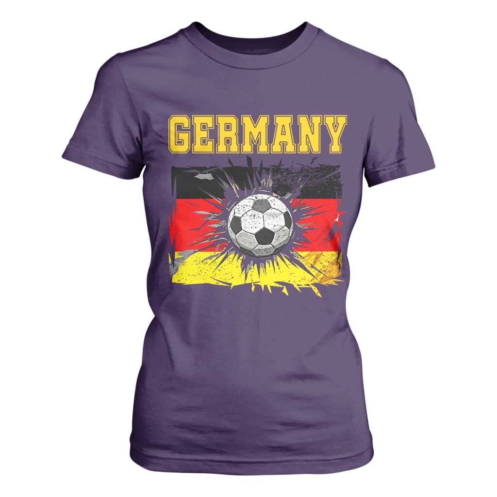 Germany Soccer Fan T Shirt For Women German Football Game Day Supporter