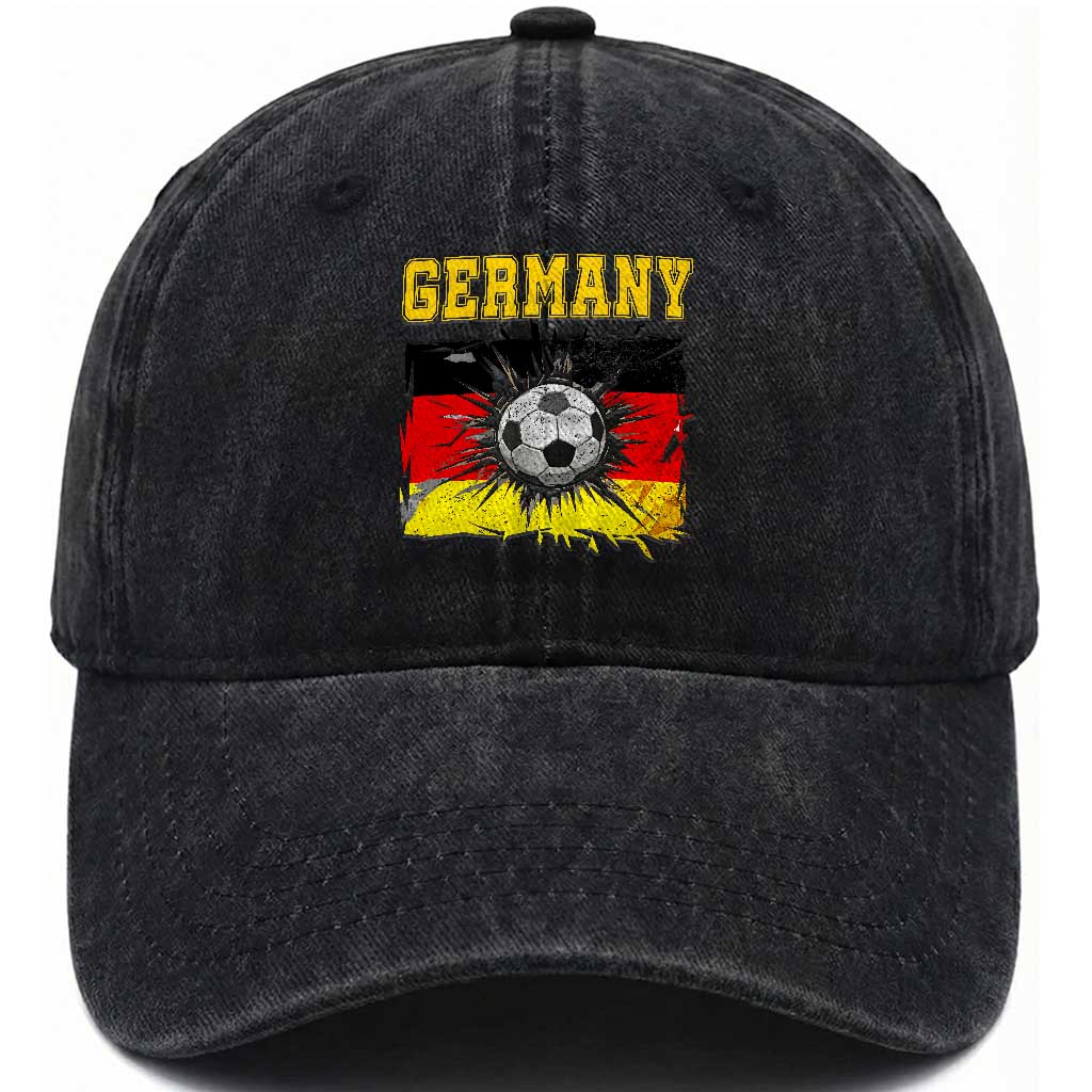 Germany Soccer Fan Washed Cotton Baseball Cap German Football Game Day Supporter TS14 Print Your Wear