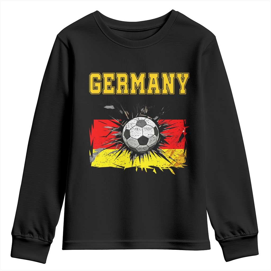 Germany Soccer Fan Youth Sweatshirt German Football Game Day Supporter TS14 Black Print Your Wear