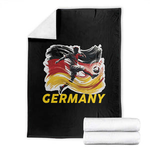 Germany Soccer Fan Throw Blanket German Football Flag Game Day Supporter