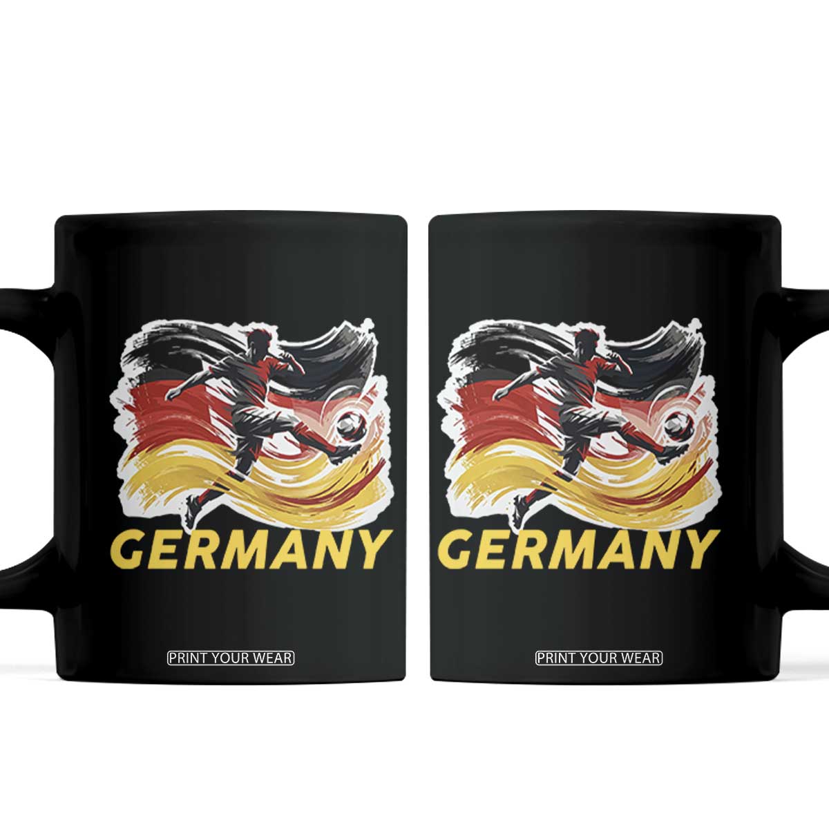 Germany Soccer Fan Coffee Mug German Football Flag Game Day Supporter TS14 Black Print Your Wear