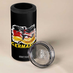Germany Soccer Fan 4 in 1 Can Cooler Tumbler German Football Flag Game Day Supporter