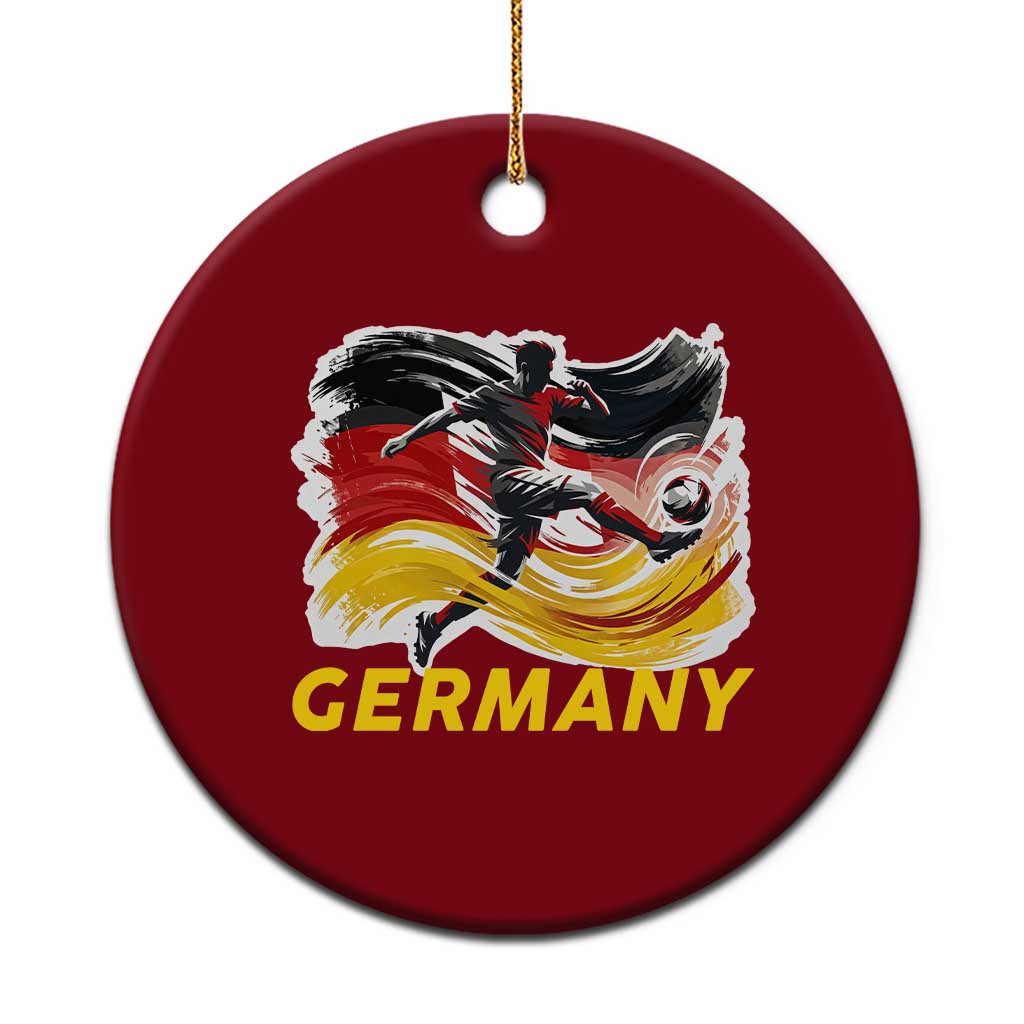 Germany Soccer Fan Ceramic Ornament German Football Flag Game Day Supporter TS14 1pc Red Print Your Wear