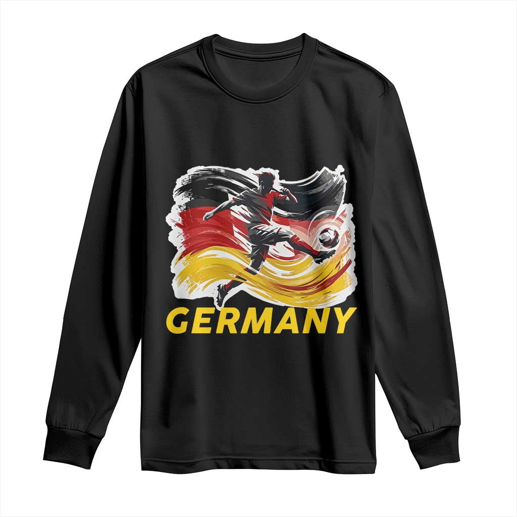 Germany Soccer Fan Long Sleeve Shirt German Football Flag Game Day Supporter TS14 Black Print Your Wear