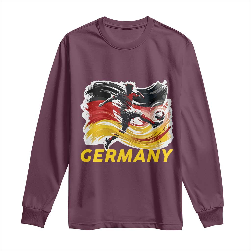 Germany Soccer Fan Long Sleeve Shirt German Football Flag Game Day Supporter