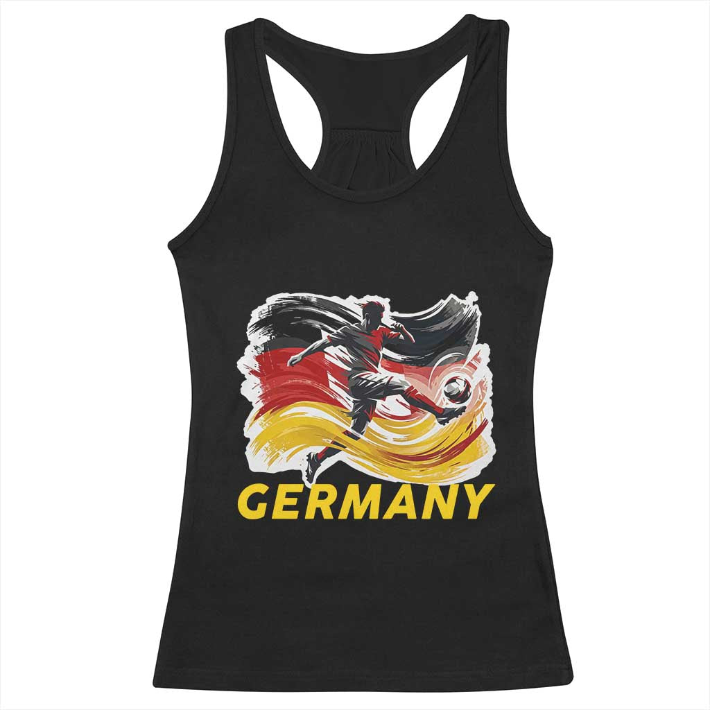 Germany Soccer Fan Racerback Tank Top German Football Flag Game Day Supporter