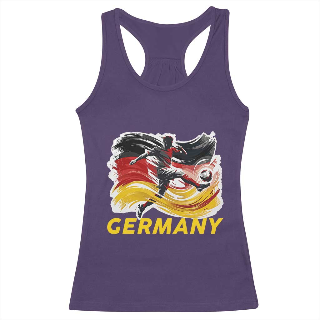 Germany Soccer Fan Racerback Tank Top German Football Flag Game Day Supporter