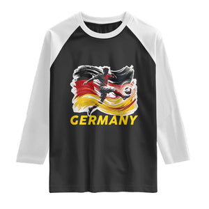 Germany Soccer Fan Raglan Shirt German Football Flag Game Day Supporter