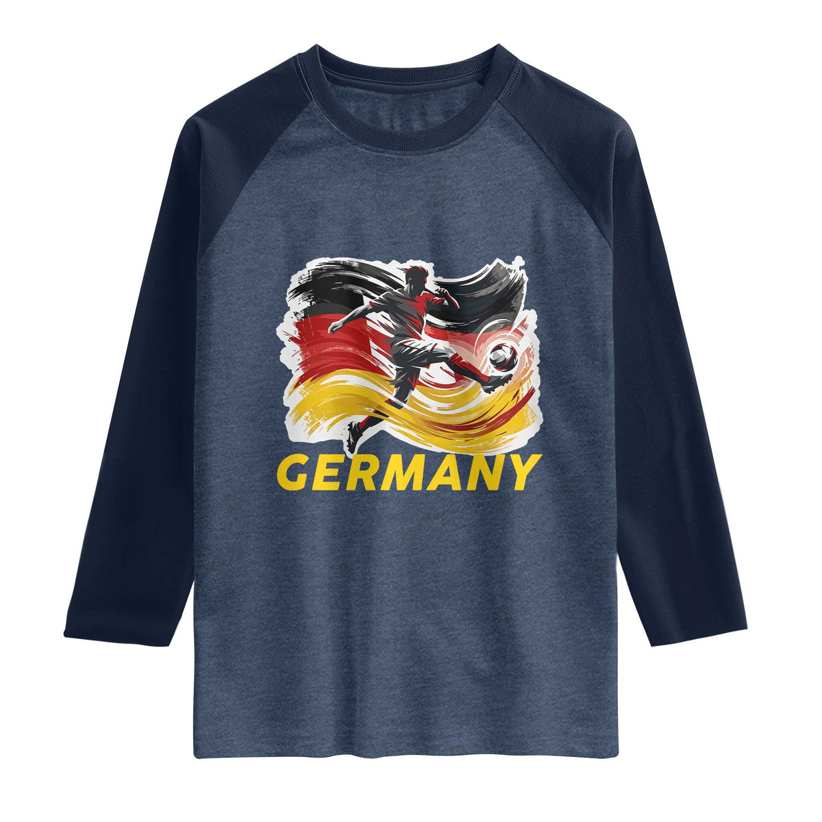 Germany Soccer Fan Raglan Shirt German Football Flag Game Day Supporter