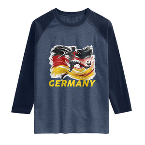Germany Soccer Fan Raglan Shirt German Football Flag Game Day Supporter