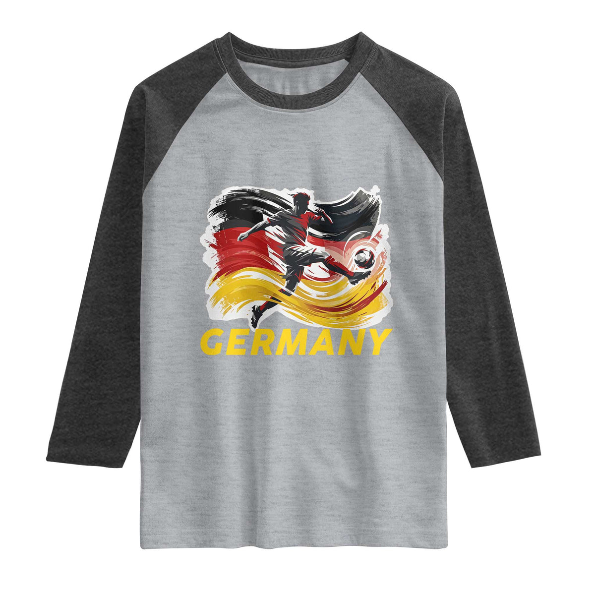 Germany Soccer Fan Raglan Shirt German Football Flag Game Day Supporter