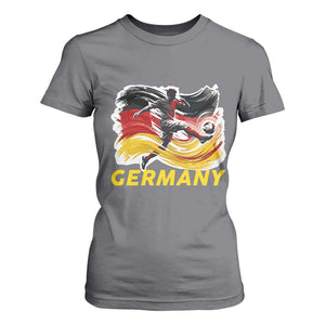 Germany Soccer Fan T Shirt For Women German Football Flag Game Day Supporter