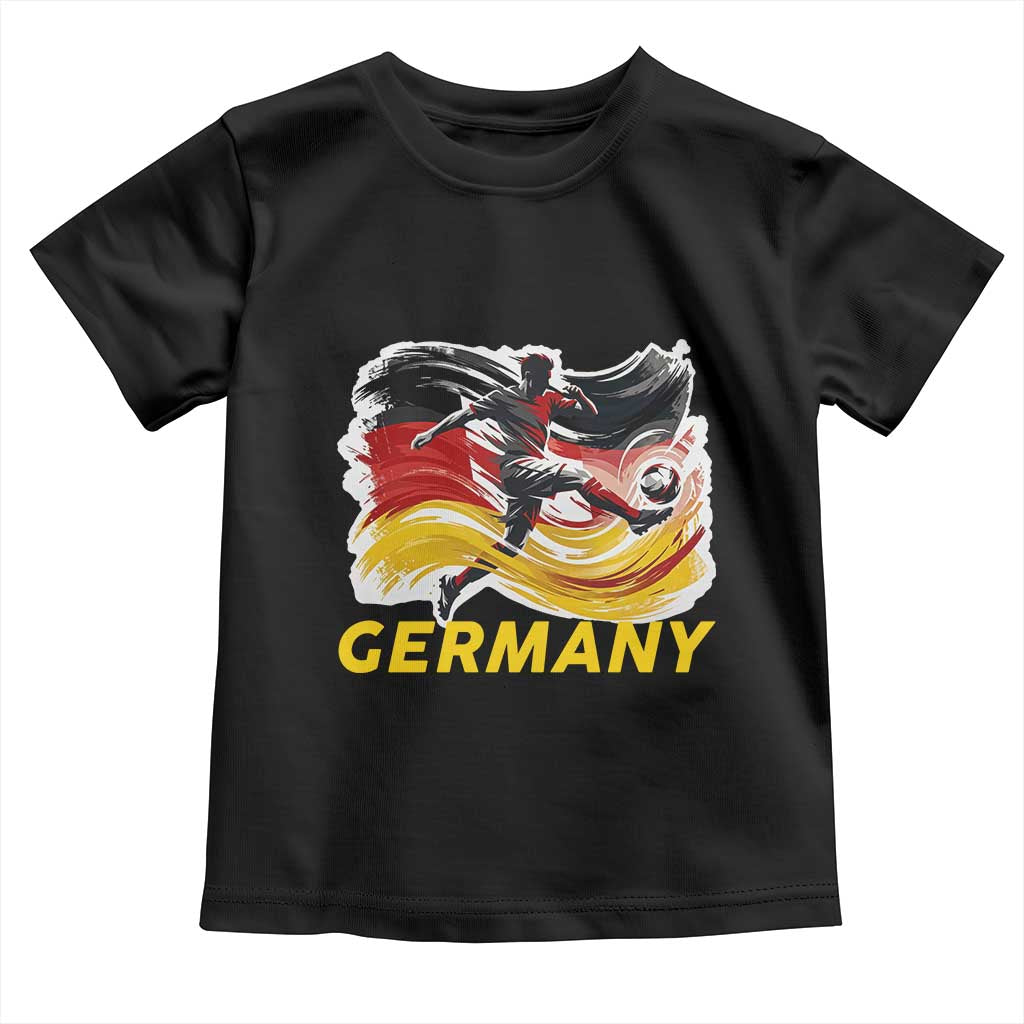 Germany Soccer Fan Toddler T Shirt German Football Flag Game Day Supporter TS14 Black Print Your Wear