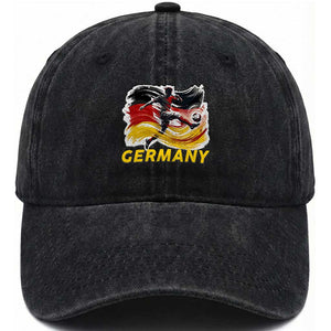Germany Soccer Fan Washed Cotton Baseball Cap German Football Flag Game Day Supporter