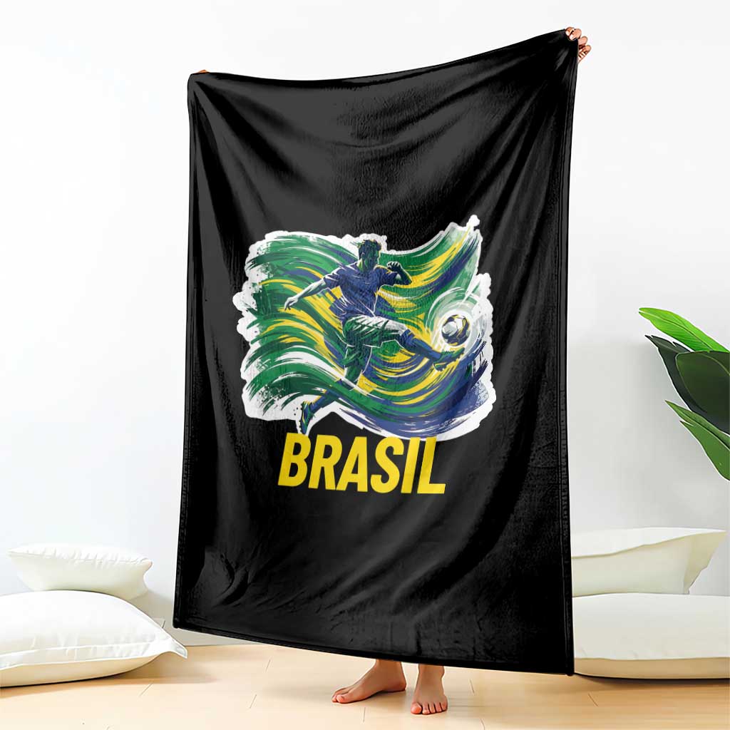 Brazil Soccer Brasil Flag Patriotic Sports Throw Blanket Brazilian Football Fan Supporter TS14 Print Your Wear