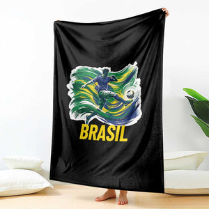 Brazil Soccer Brasil Flag Patriotic Sports Throw Blanket Brazilian Football Fan Supporter TS14 Print Your Wear