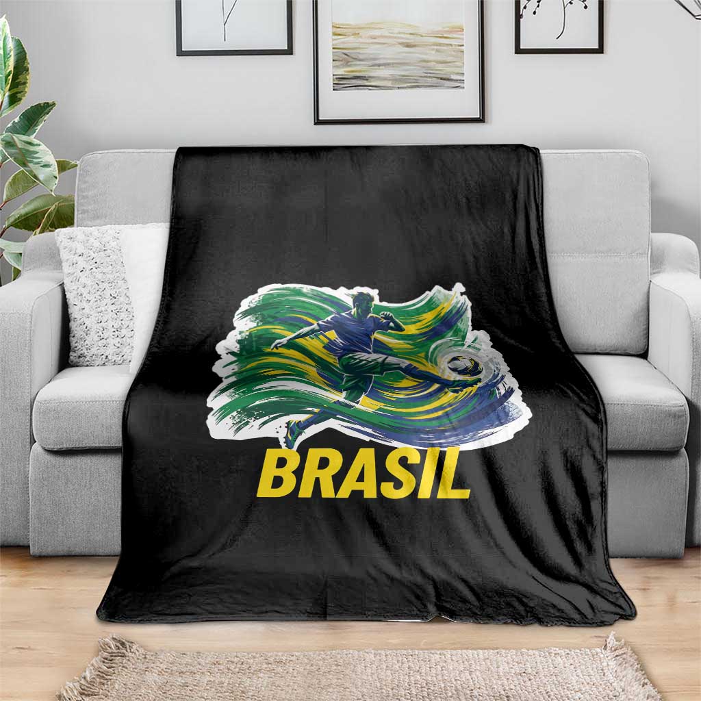 Brazil Soccer Brasil Flag Patriotic Sports Throw Blanket Brazilian Football Fan Supporter TS14 Print Your Wear