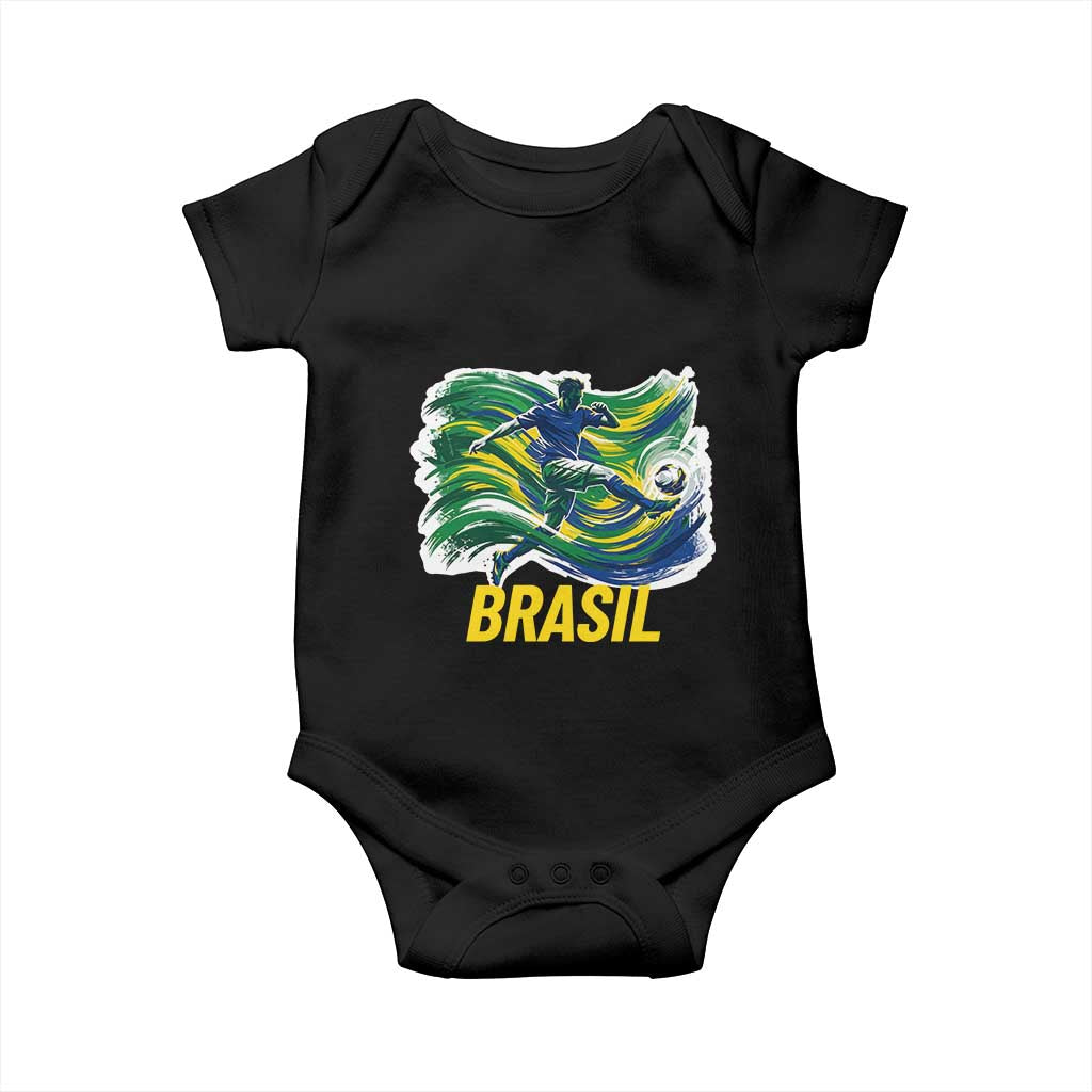 Brazil Soccer Brasil Flag Patriotic Sports Baby Onesie Brazilian Football Fan Supporter