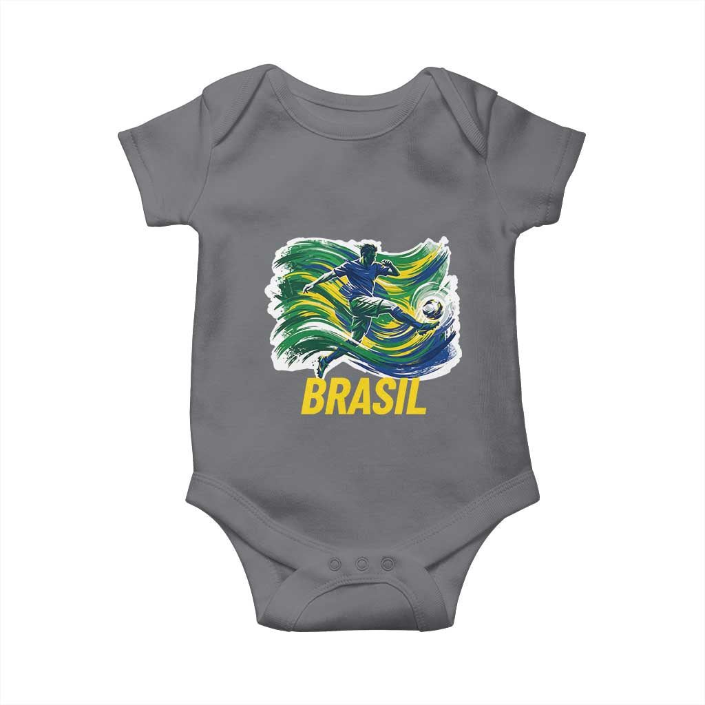 Brazil Soccer Brasil Flag Patriotic Sports Baby Onesie Brazilian Football Fan Supporter