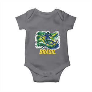 Brazil Soccer Brasil Flag Patriotic Sports Baby Onesie Brazilian Football Fan Supporter