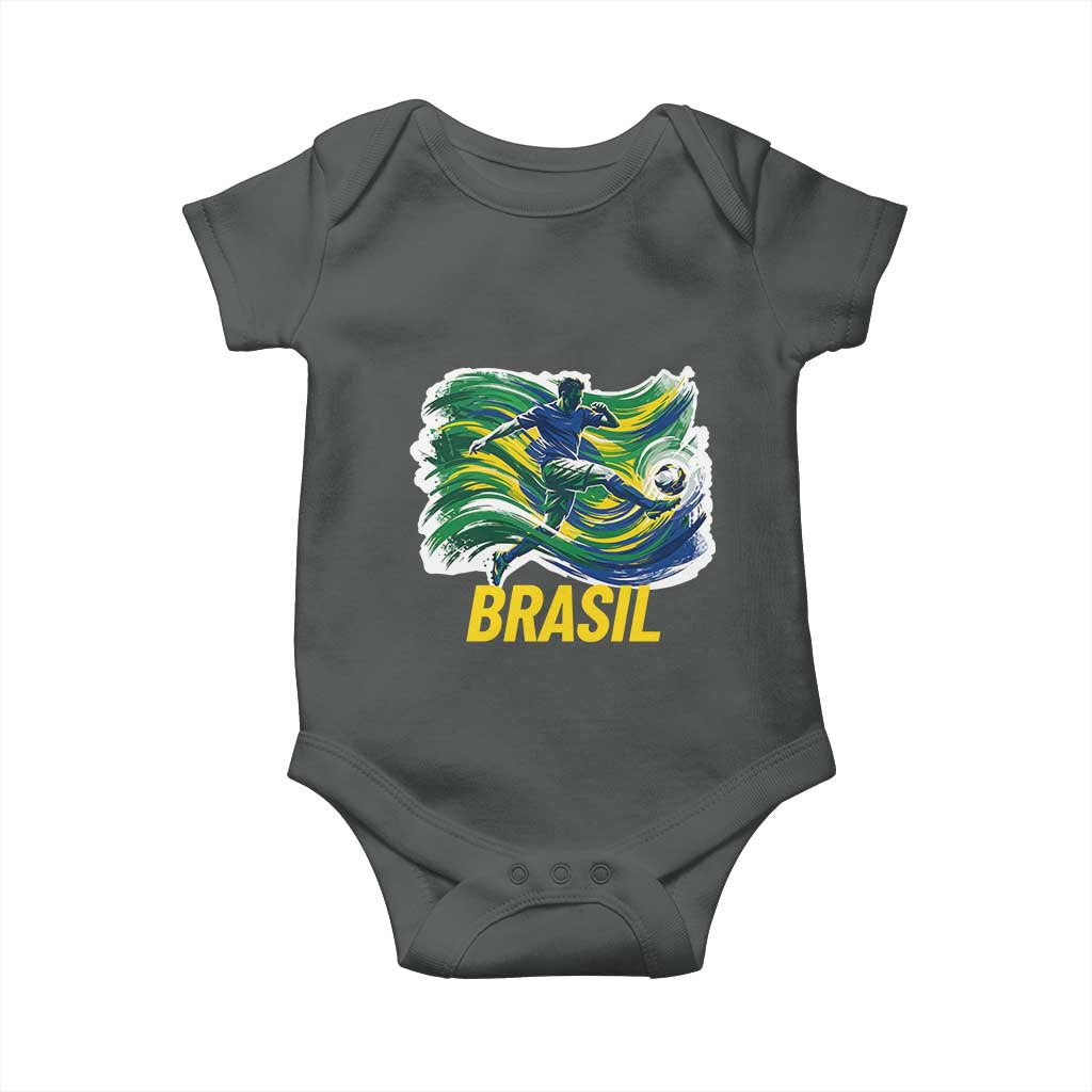 Brazil Soccer Brasil Flag Patriotic Sports Baby Onesie Brazilian Football Fan Supporter