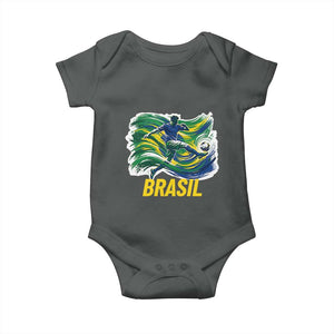 Brazil Soccer Brasil Flag Patriotic Sports Baby Onesie Brazilian Football Fan Supporter