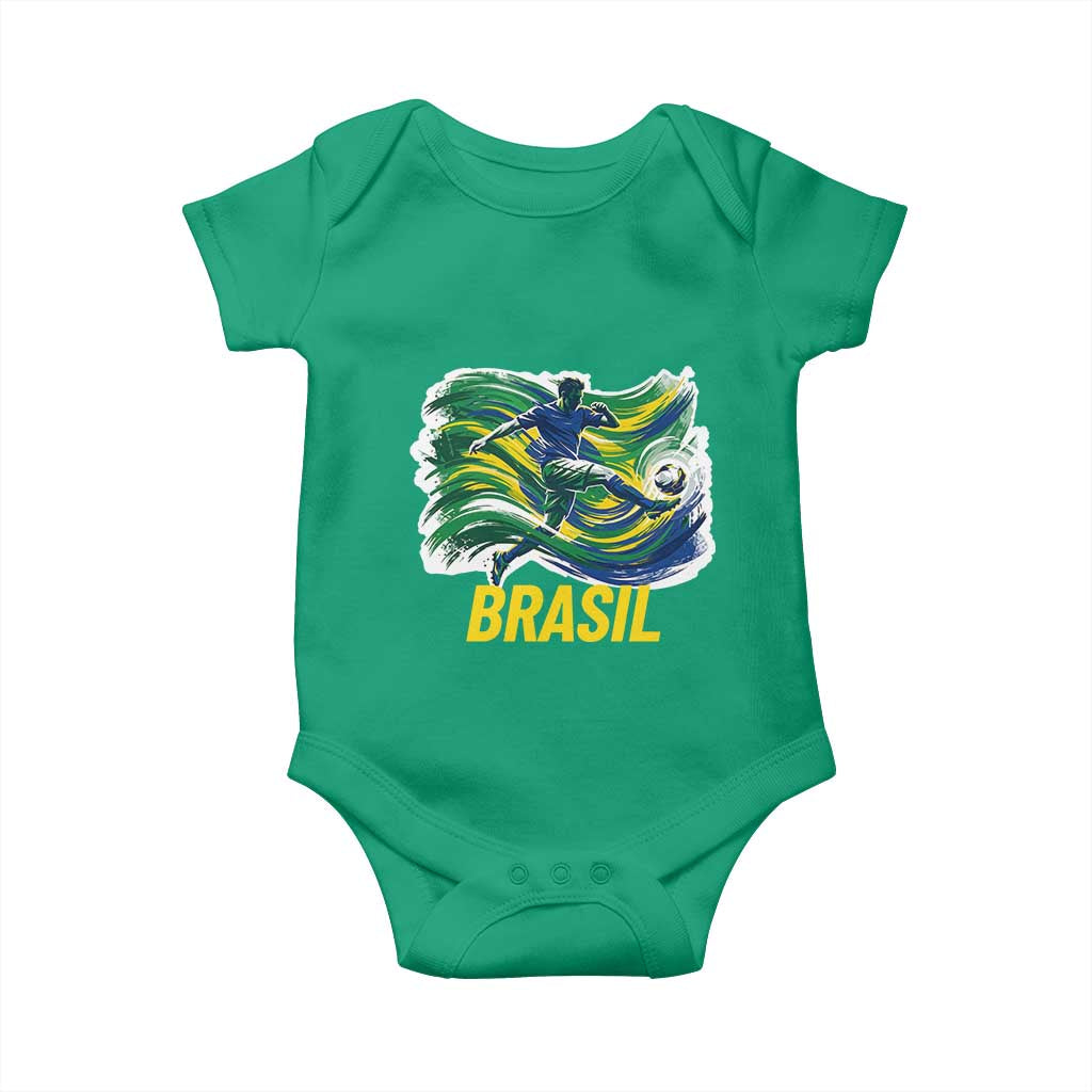 Brazil Soccer Brasil Flag Patriotic Sports Baby Onesie Brazilian Football Fan Supporter TS14 Irish Green Print Your Wear