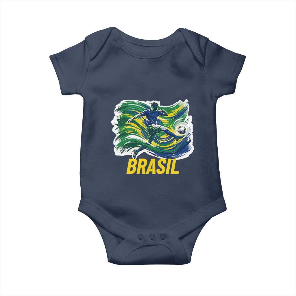 Brazil Soccer Brasil Flag Patriotic Sports Baby Onesie Brazilian Football Fan Supporter
