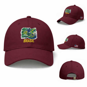 Brazil Soccer Brasil Flag Patriotic Sports Baseball Cap Brazilian Football Fan Supporter