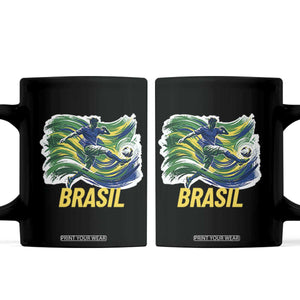 Brazil Soccer Brasil Flag Patriotic Sports Coffee Mug Brazilian Football Fan Supporter TS14 Black Print Your Wear