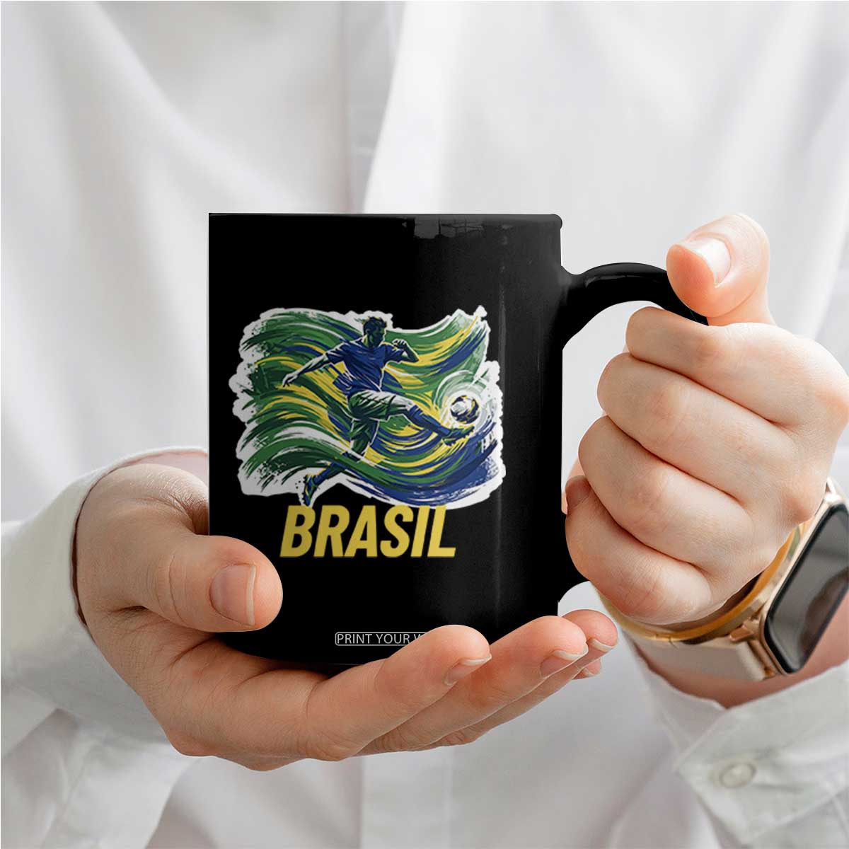 Brazil Soccer Brasil Flag Patriotic Sports Coffee Mug Brazilian Football Fan Supporter TS14 Print Your Wear