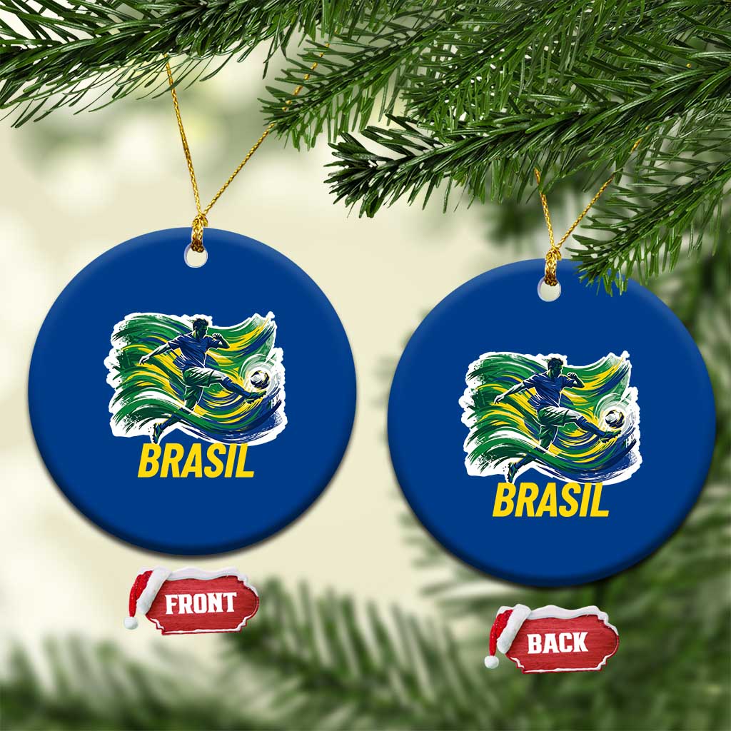 Brazil Soccer Brasil Flag Patriotic Sports Ceramic Ornament Brazilian Football Fan Supporter