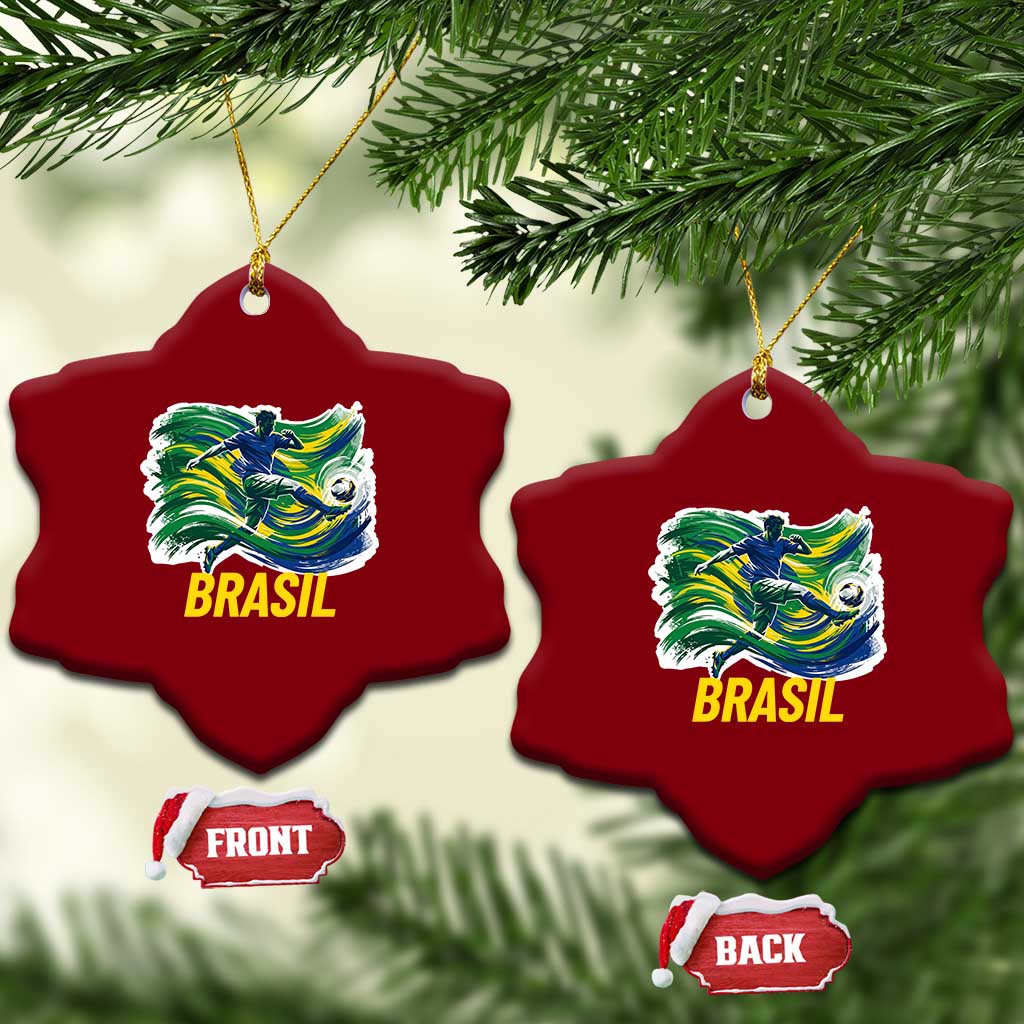 Brazil Soccer Brasil Flag Patriotic Sports Ceramic Ornament Brazilian Football Fan Supporter
