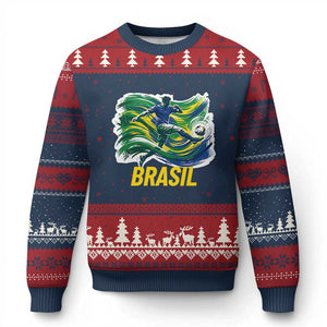 Brazil Soccer Brasil Flag Patriotic Sports Ugly Christmas Sweater Brazilian Football Fan Supporter