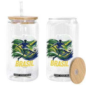 Brazil Soccer Brasil Flag Patriotic Sports Glass Can Brazilian Football Fan Supporter TS14 Print Your Wear