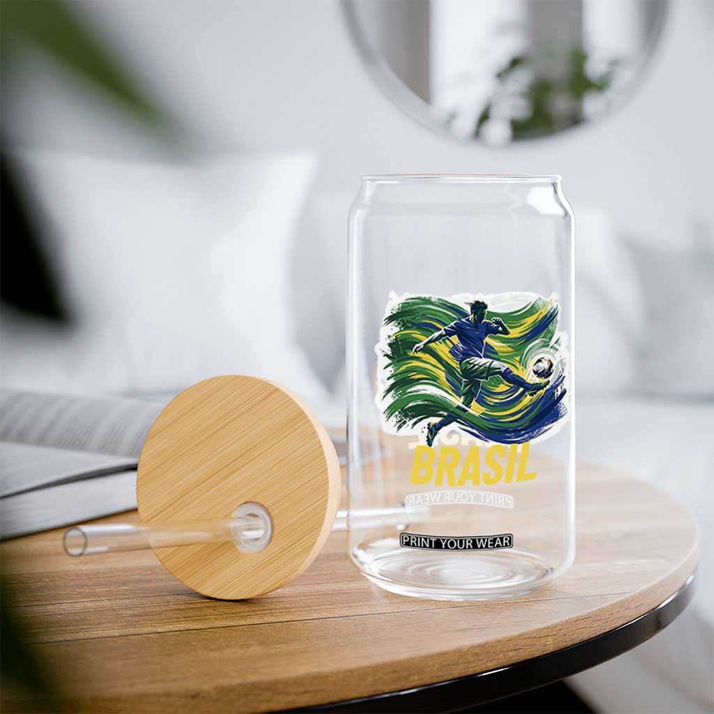 Brazil Soccer Brasil Flag Patriotic Sports Glass Can Brazilian Football Fan Supporter TS14 Print Your Wear