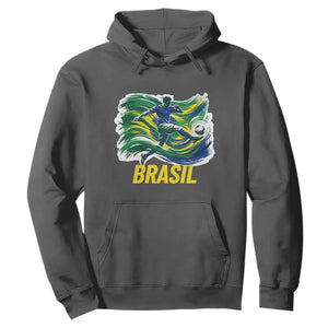 Brazil Soccer Brasil Flag Patriotic Sports Hoodie Brazilian Football Fan Supporter