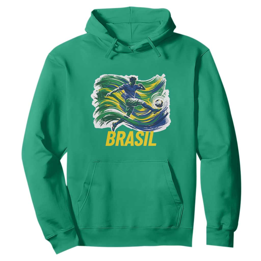 Brazil Soccer Brasil Flag Patriotic Sports Hoodie Brazilian Football Fan Supporter TS14 Irish Green Print Your Wear