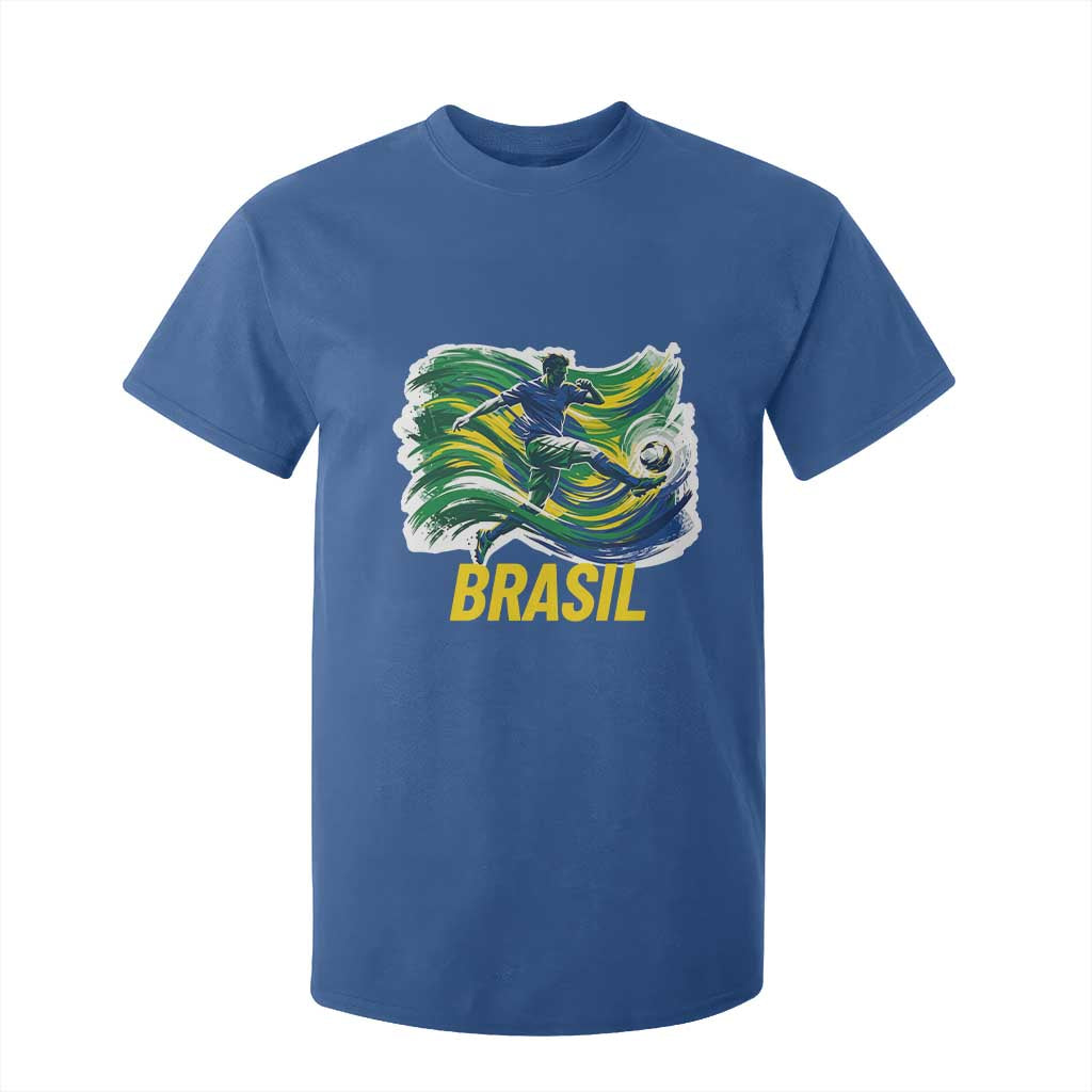 Brazil Soccer Brasil Flag Patriotic Sports T Shirt For Kid Brazilian Football Fan Supporter